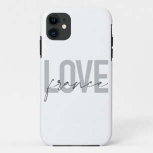 Simple, modern, urban, cool design Love France iPhone 11 Case