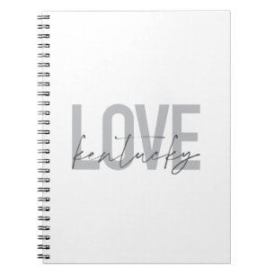 Simple, modern, urban, cool design Love Kentucky Notebook