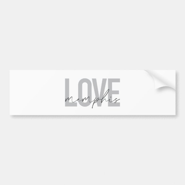 Simple, modern, urban, cool design Love Memphis Bumper Sticker (Front)
