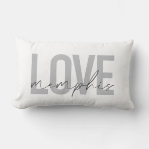 Simple, modern, urban, cool design Love Memphis Lumbar Cushion