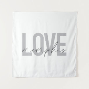 Simple, modern, urban, cool design Love Memphis Tapestry