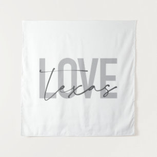 Simple, modern, urban, cool design Love Texas Tapestry
