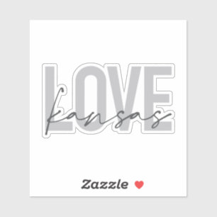 Simple, modern, urban, cool design of Love Kansas