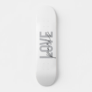 Simple, modern, urban, cool design of Love Paris Skateboard