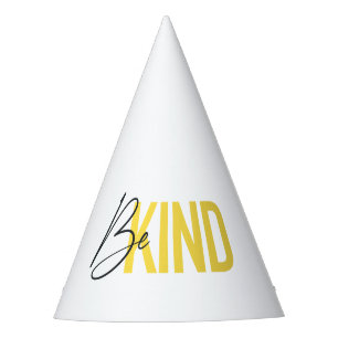 Simple, modern, urban cool vibrant design Be Kind Party Hat