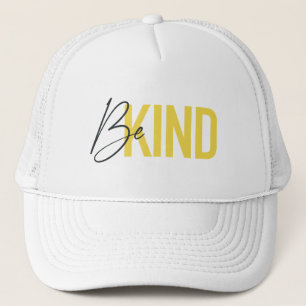 Simple, modern, urban cool vibrant design Be Kind Trucker Hat