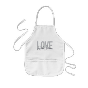 Simple, modern, urban design Love North Carolina Kids Apron