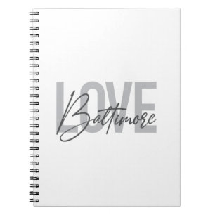 Simple, modern urban trendy design Love Baltimore Notebook