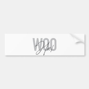 Simple, modern, urban, trendy design Love Woo Hoo! Bumper Sticker