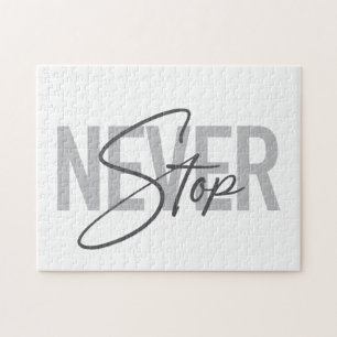 Simple, modern, urban, trendy design Never Stop Jigsaw Puzzle