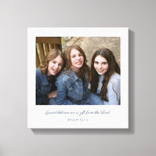 Simple Modern Verse   Grandchildren Photo Canvas Print