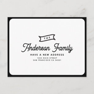 Simple Modern Vintage We Have A New Address Moving Postcard