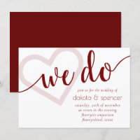 Simple Modern We Do | Candy Red Flourish Script