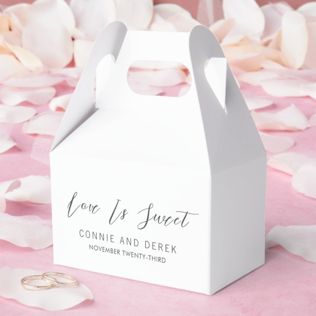 Simple Modern Wedding Favour Box (Wedding)