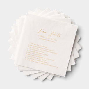 Simple Modern Wedding Foil Napkins