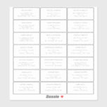 Simple Modern Wedding Guest Address Label<br><div class="desc">This simple modern wedding guest address label design is a timeless fusion of classic charm and contemporary simplicity. With a focus on minimalist style, this design features clean lines, neutral tones, and a sophisticated black and white palette, ensuring every detail exudes refined simplicity. Whether you're planning a traditional ceremony or...</div>