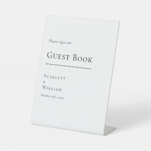 Simple Modern Wedding Guest Book Sign
