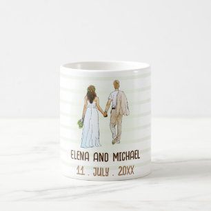 Simple Modern Wedding Illustration Coffee Mug