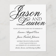 Simple Modern Wedding Invitation