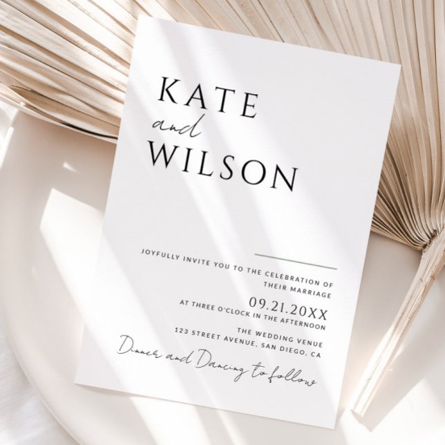 Simple Modern Wedding Invitation (Creator Uploaded)