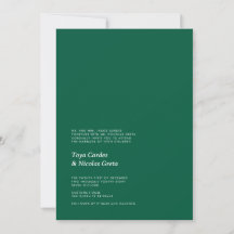 Simple Modern Wedding Invitation