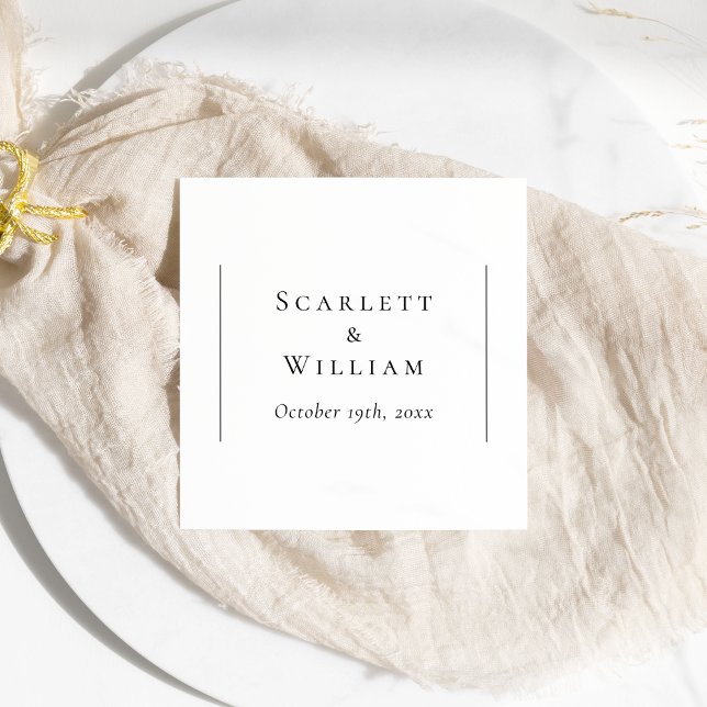 Simple Modern Wedding Napkin (Creator Uploaded)