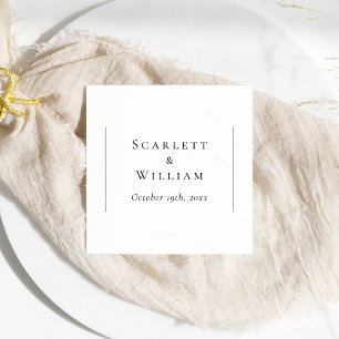 Simple Modern Wedding Napkin