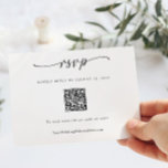 Simple Modern Wedding QR Code Heart RSVP Card<br><div class="desc">Get ready for a touch of modern fun with our Handwriting Script RSVP Card, specially designed for your contemporary wedding! This creatively crafted card features the word "RSVP" in a playful and casual handwriting script, setting the tone for an exciting celebration. This rsvp card features a QR code that simplifies...</div>