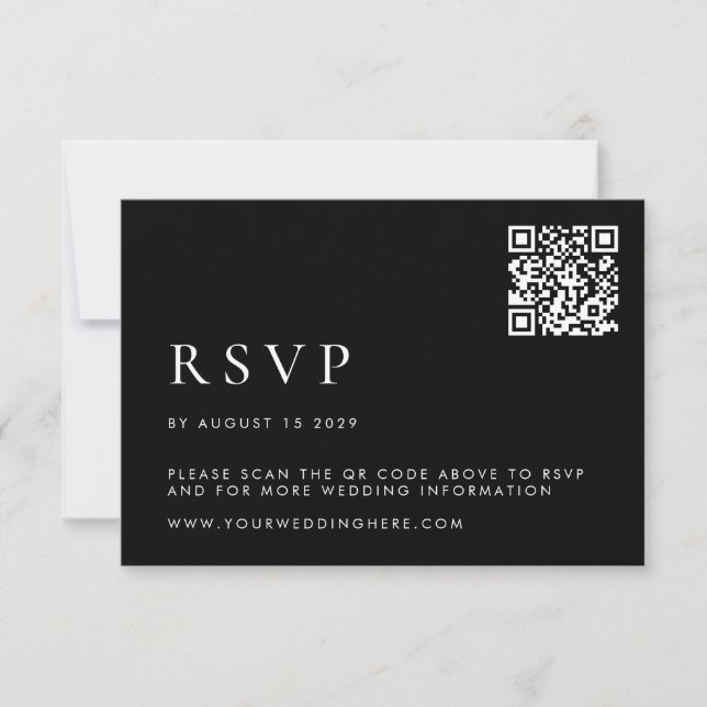 Simple Modern Wedding RSVP Card (Front)