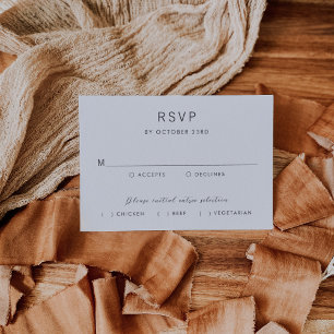 Simple Modern Wedding RSVP Card