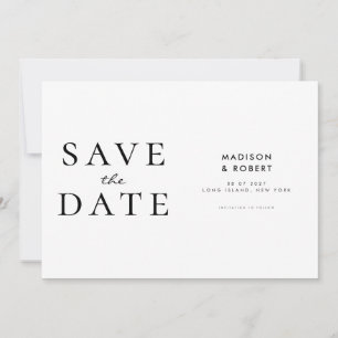 Simple Modern Wedding Save the Date