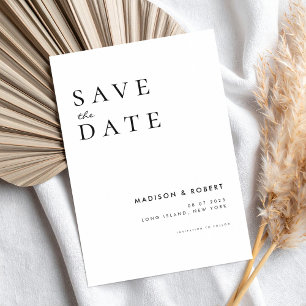 Simple Modern Wedding Save the Date