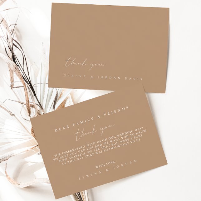 Simple Modern Wedding Thank You Card (Creator Uploaded)