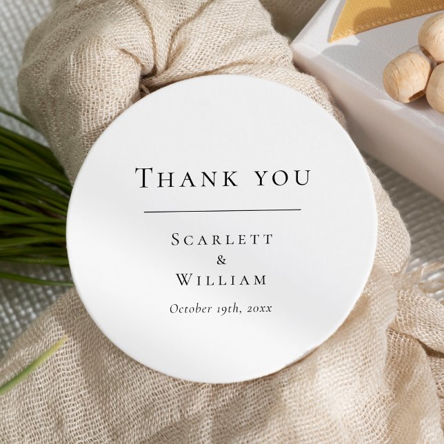 Simple Modern Wedding Thank You Favour Tags (Creator Uploaded)