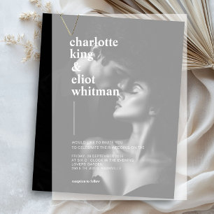 Simple, Modern, Wedding,  Vellum Invitations