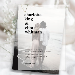 Simple, Modern, Wedding, Vellum Invitations