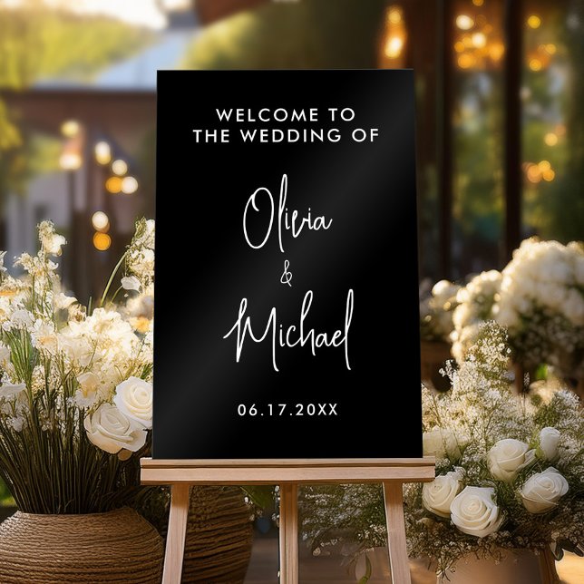 Simple Modern  Wedding Welcome Acrylic Sign (Creator Uploaded)