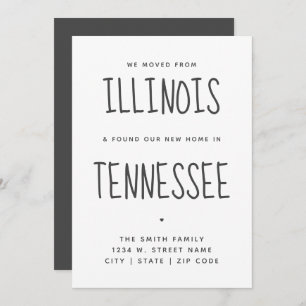 Simple Modern We've Moved New Home New State Announcement