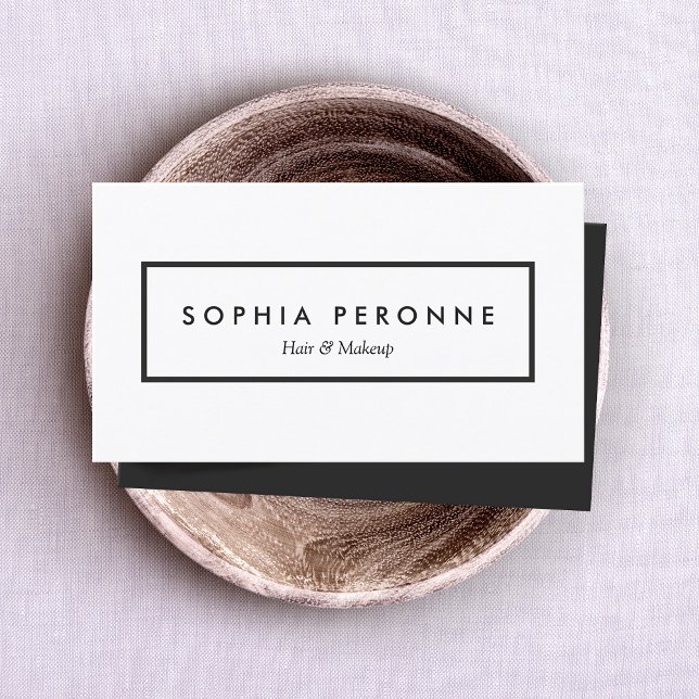 Simple Modern White Aesthetician and Makeup Artist Business Card (Creator Uploaded)