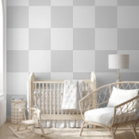 Simple Modern White and Grey Chequerboard Pattern