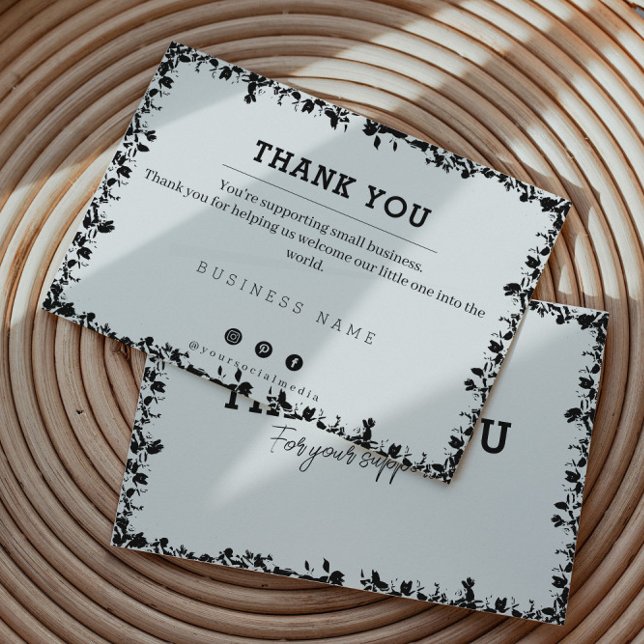 Simple Modern White Business Thank You Note Card (Creator Uploaded)