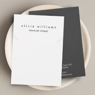 Simple Modern White Necklace Bracelet Display Card