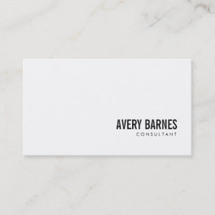 Simple Modern White Professional Business Card