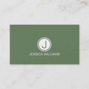 Simple Modern White & Sage-Green SEO SpecialisT Business Card