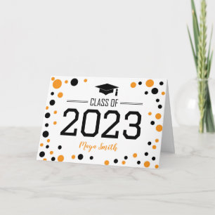 Simple Modern Yellow Back Graduation Card