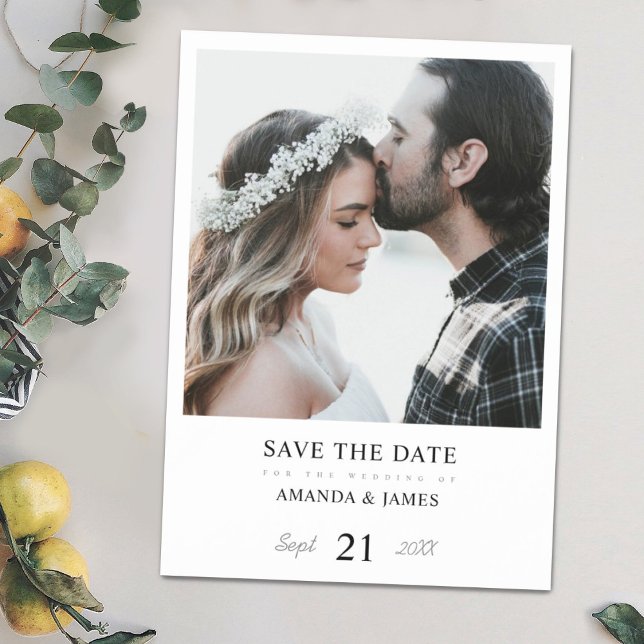 Simple ModernPhoto Wedding Save the Date  Magnetic Invitation (Creator Uploaded)
