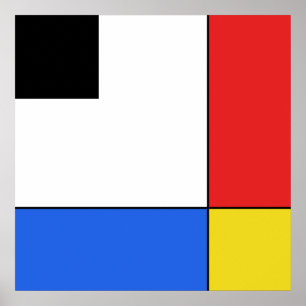 Simple Mondrian Neoplasticism Poster