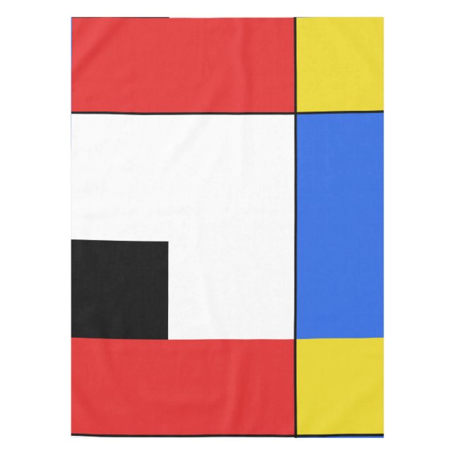 Simple Mondrian Neoplasticism Tablecloth (Front)