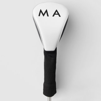 Simple monogram add your name letter man minimal golf head cover