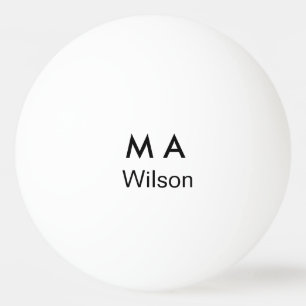 Simple monogram add your name letter man minimal ping pong ball